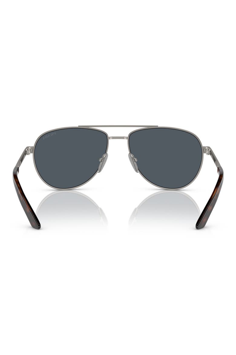 60mm Pilot Sunglasses, Alternate, color, MATTE GREY
