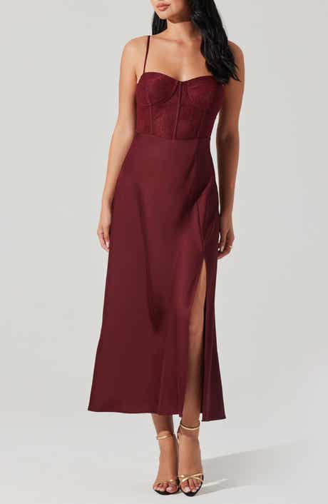 ASTR the Label Lace Bustier Sleeveless Midi Dress