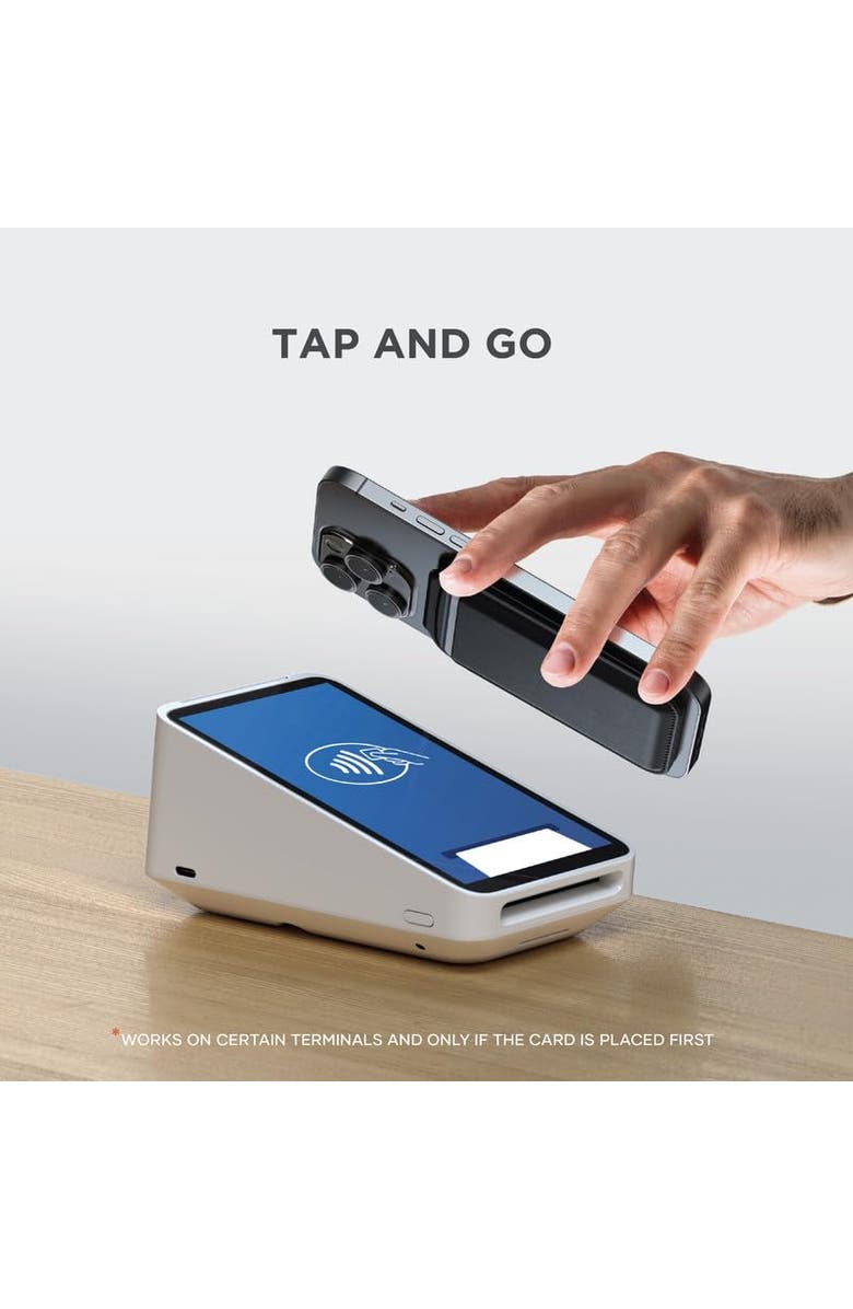 Satechi Vegan-Leather Magnetic Wallet Stand, Alternate, color, Black