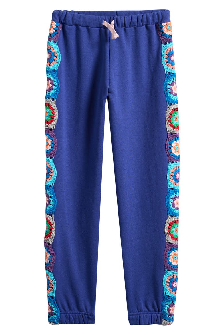 Kids' Crochet Joggers, Main, color, NAVY