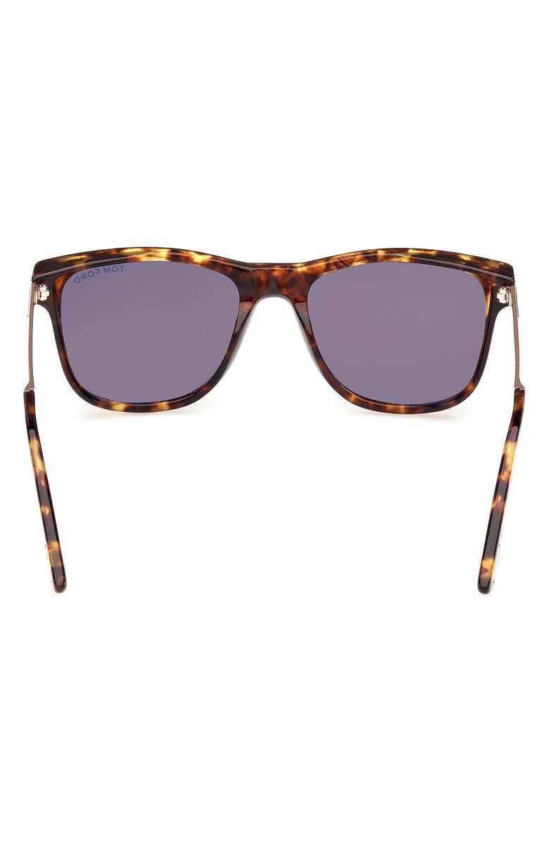 TOM FORD 53mm Square Sunglasses, Alternate, color, Vintage Havana / T Logo