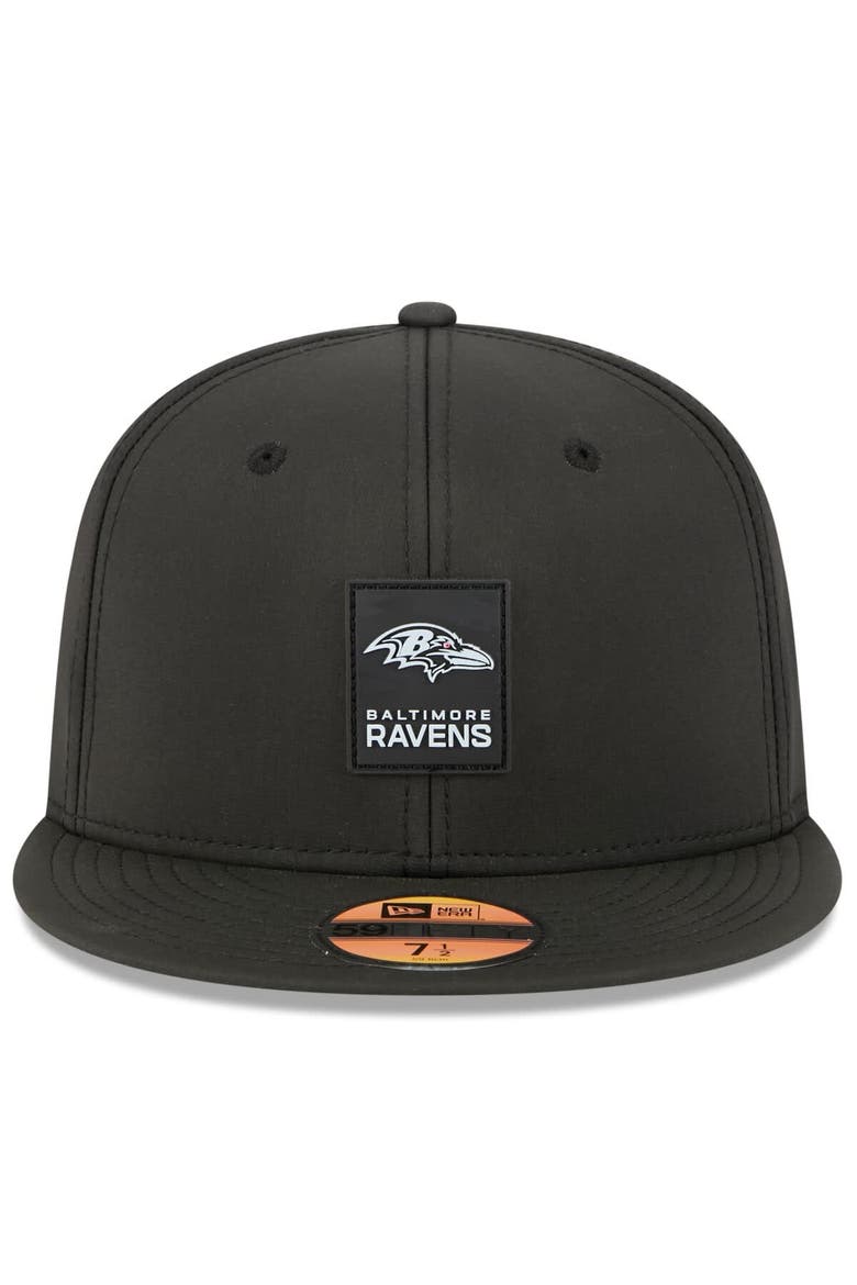 Men's New Era Black Baltimore Ravens 2025 Sideline  59FIFTY Fitted Hat, Alternate, color, Black