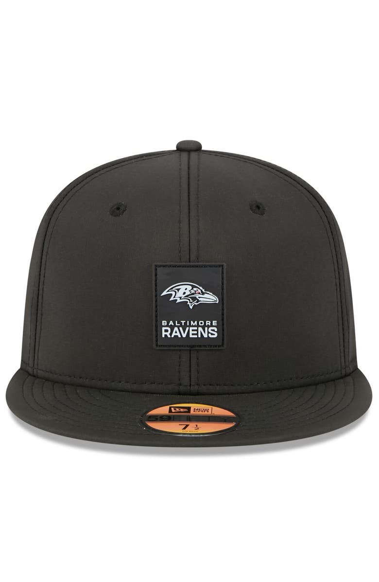 New Era Men's New Era Black Baltimore Ravens 2025 Sideline 59FIFTY Fitted Hat, Alternate, color, Black
