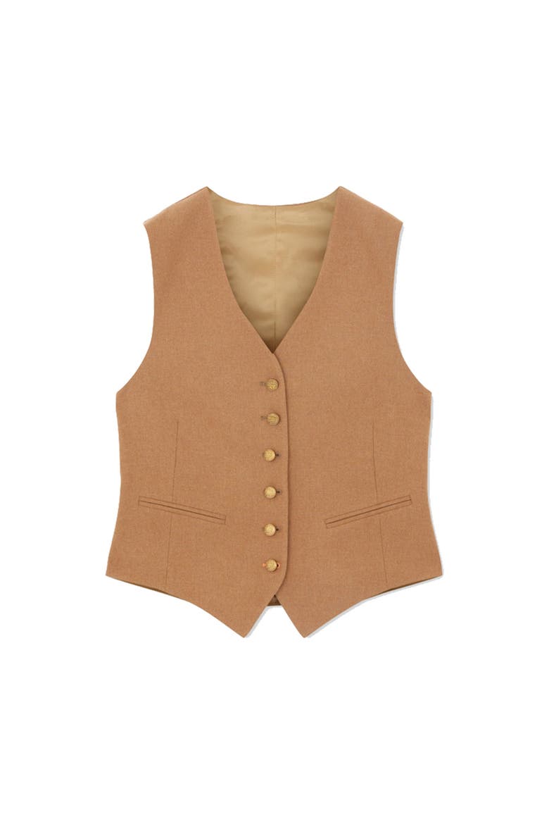 Demi Wool Vest, Main, color, Camel