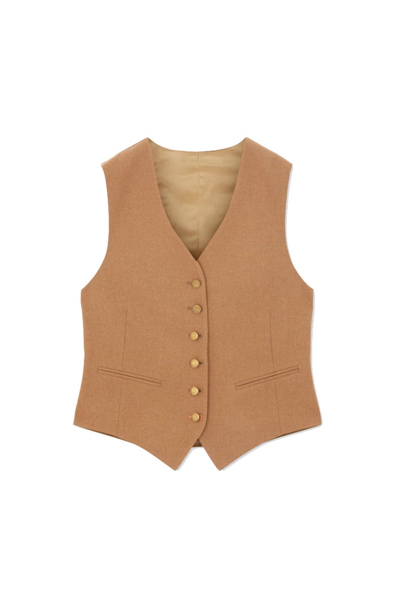 Fortela Demi Wool Vest, Main, color, Camel