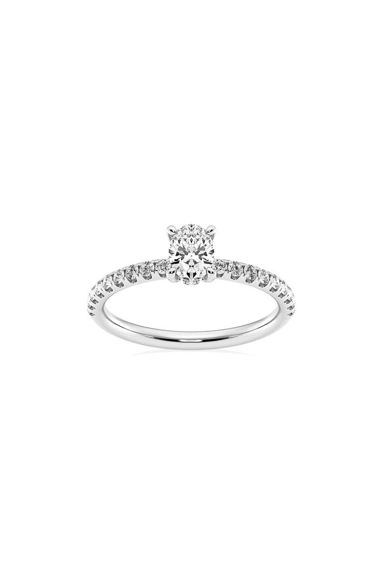 Oval Cut Lab Created Diamond Pavé Ring - 7/8 ctw. video
