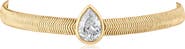 CZ by Kenneth Jay Lane Teardrop Cubic Zirconia Herringbone Chain Bracelet