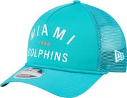 New Era Men's New Era  Aqua Miami Dolphins Active Minimalist M-Crown A-Frame 9FORTY Adjustable Hat