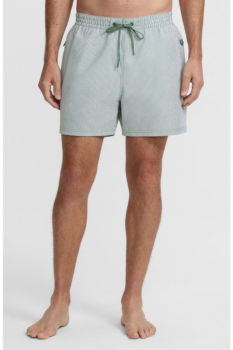 7 Inch Volley Hydroliner Swim Trunks, Main, color, Rich Olive Stipple Palm