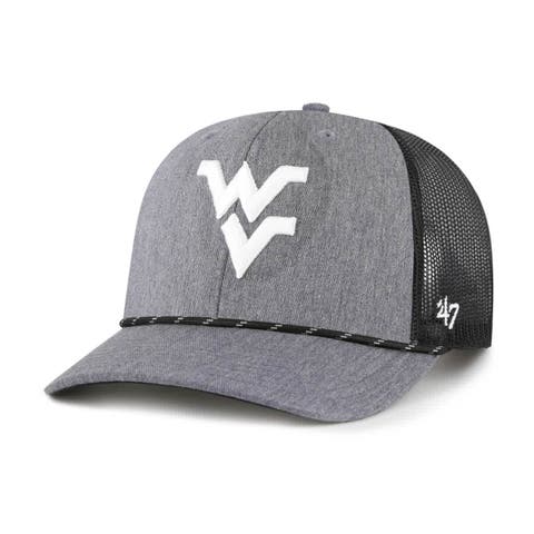 Men's '47  Gray West Virginia Mountaineers Carbon Rope Adjustable Hat