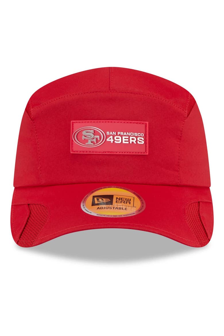 Men's New Era Scarlet San Francisco 49ers 2025 Sideline  Runner Adjustable Hat, Alternate, color, Scarlet