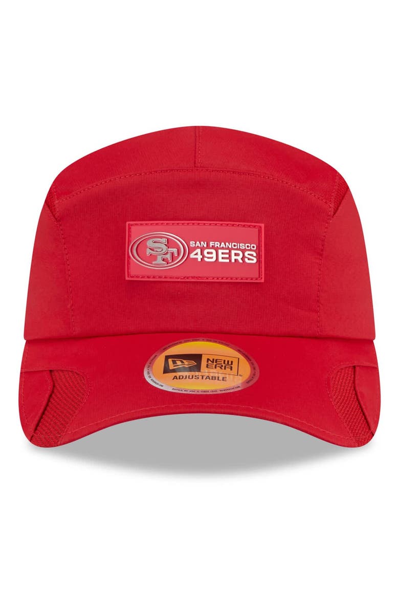 New Era Men's New Era Scarlet San Francisco 49ers 2025 Sideline Runner Adjustable Hat, Alternate, color, Scarlet