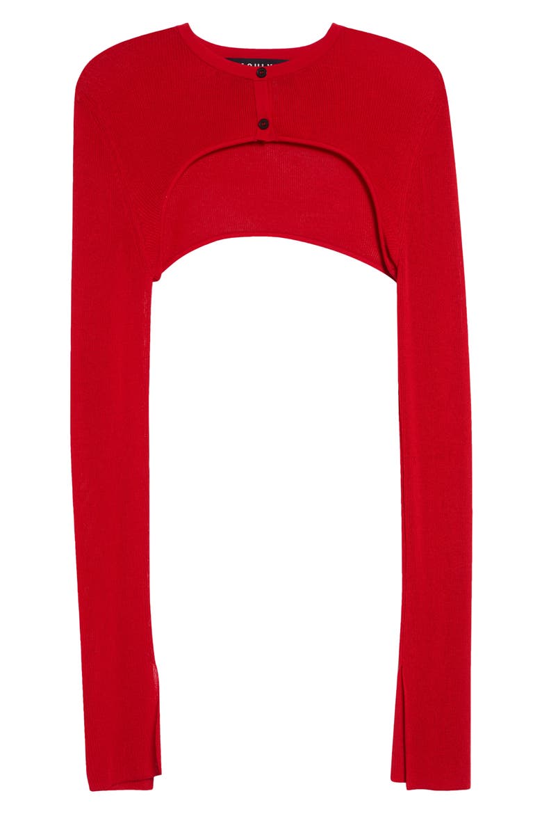 Liliana Micro Shrug, Alternate, color, RED