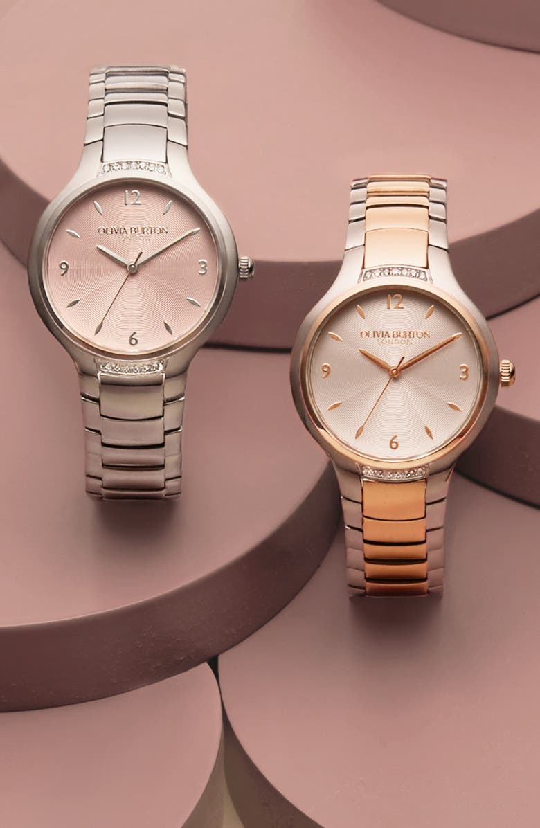 Olivia Burton Lea Bracelet Watch, 34mm, Alternate, color, Silver White