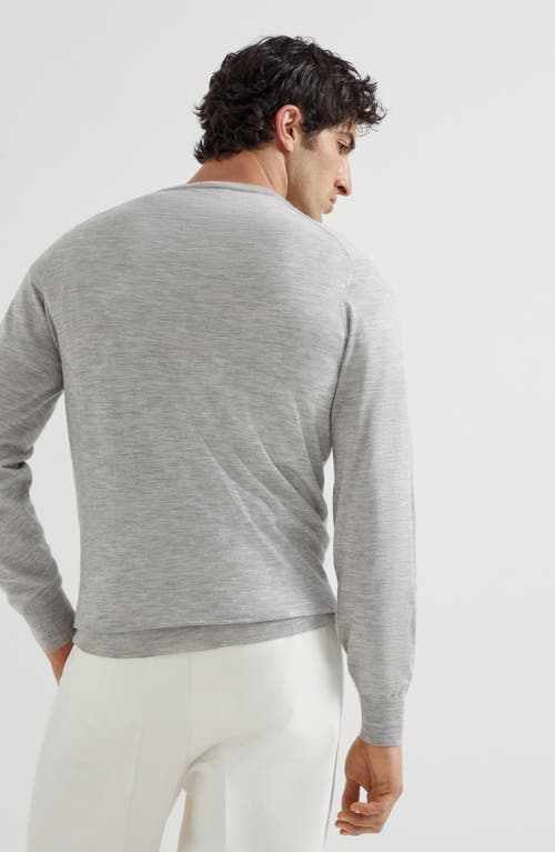 Brunello Cucinelli Cashmere And Silk Sweater In Gray