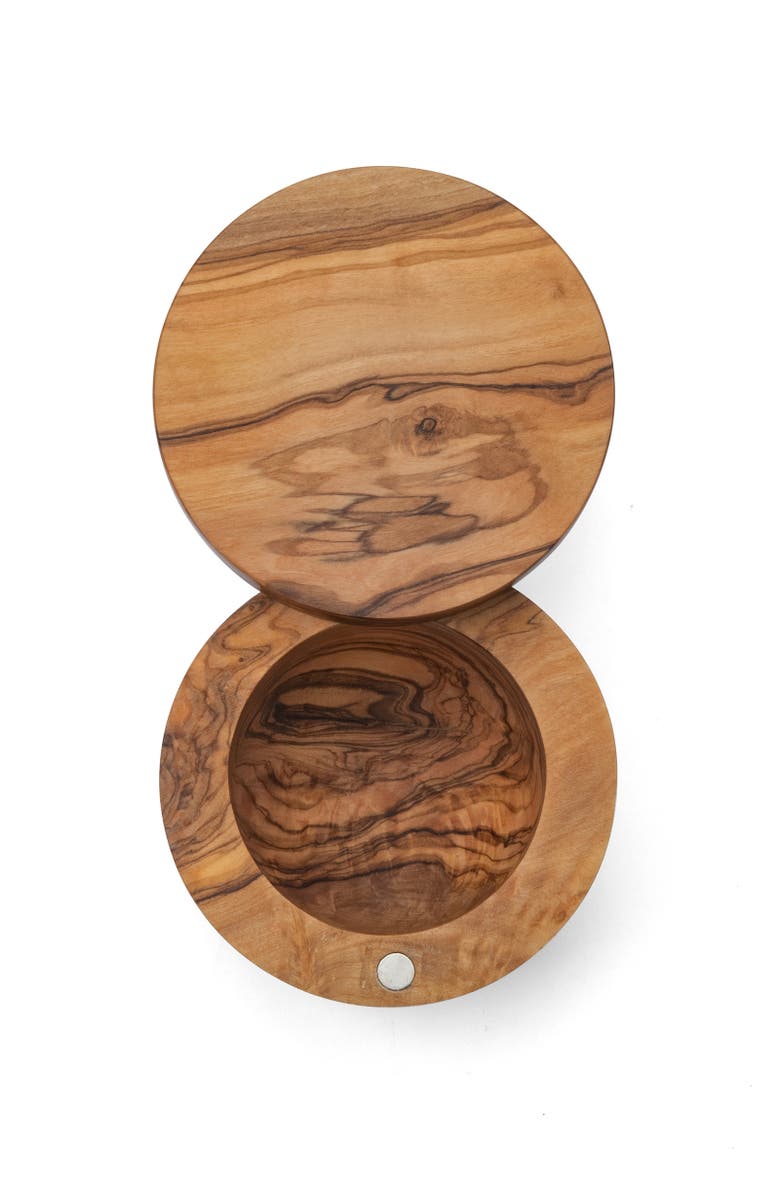 Berard France Olive Wood Salt Keeper, Alternate, color, Brown