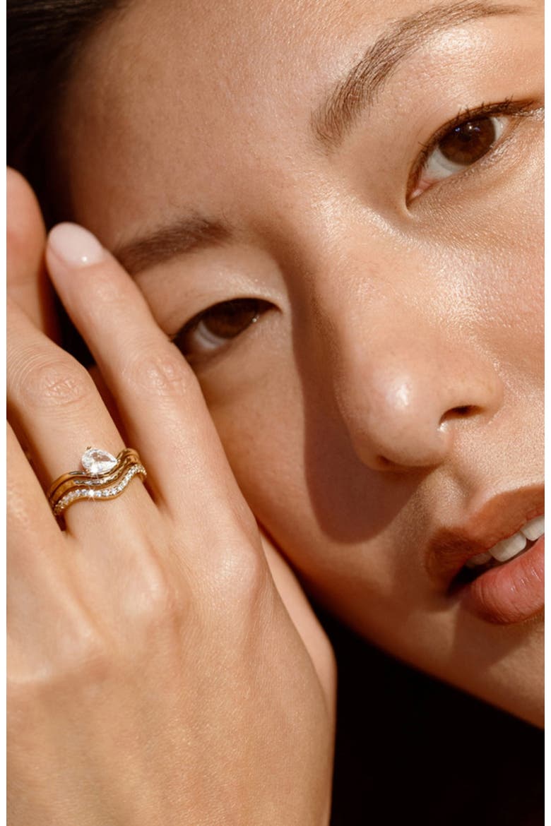 Tova Pear Ring Set, Alternate, color, Gold Vermeil