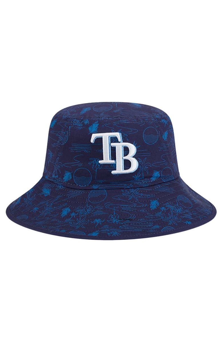 New Era Youth New Era  Navy Tampa Bay Rays 2025 Spring Training All Over Print Bucket Hat, Alternate, color, Navy