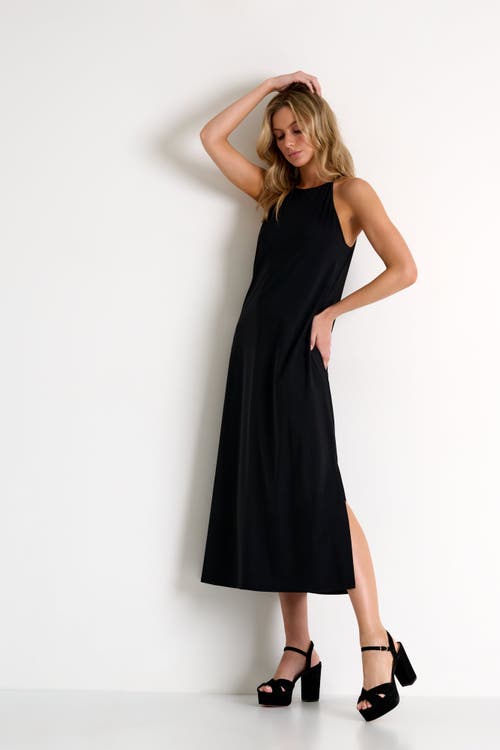 Shan Long Dress With High Neck In Black