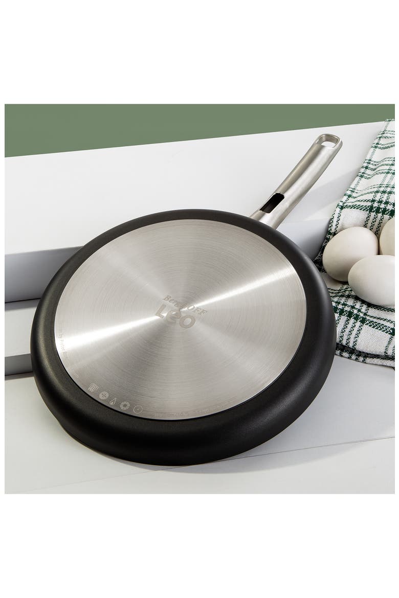 Leo 10-Inch Graphite Omelette Pan, Alternate, color, BLACK