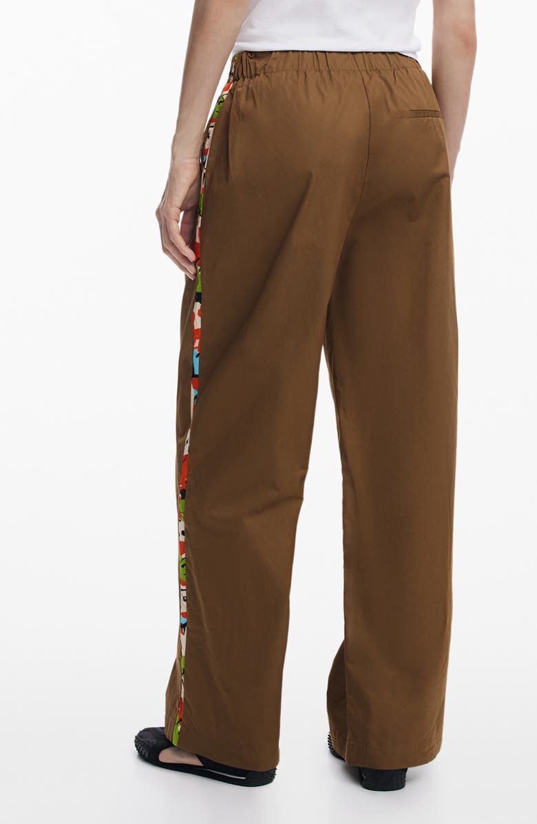 Desigual Cotton Drawstring Pants, Alternate, color, Camel