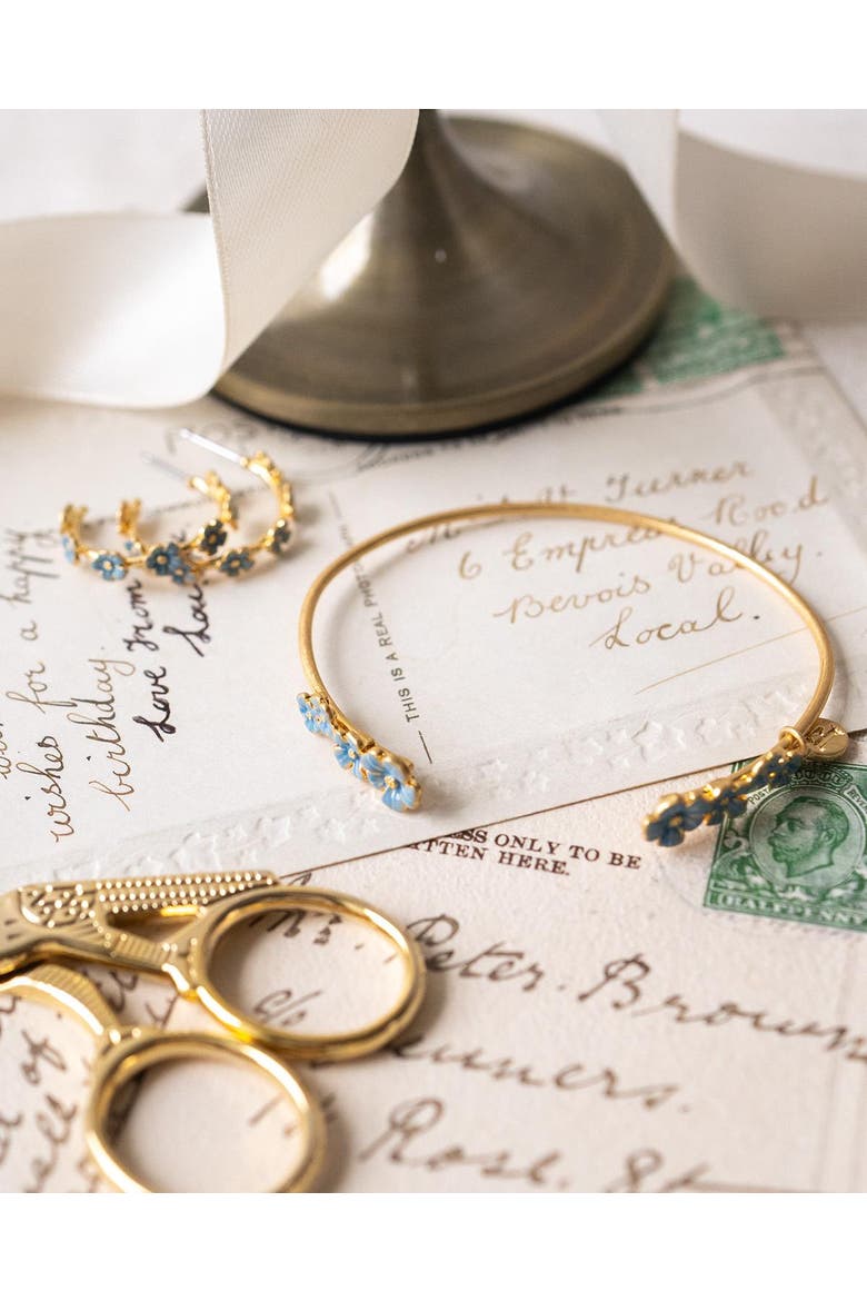 Forget-Me-Not Bangle, Alternate, color, Blue & Gold