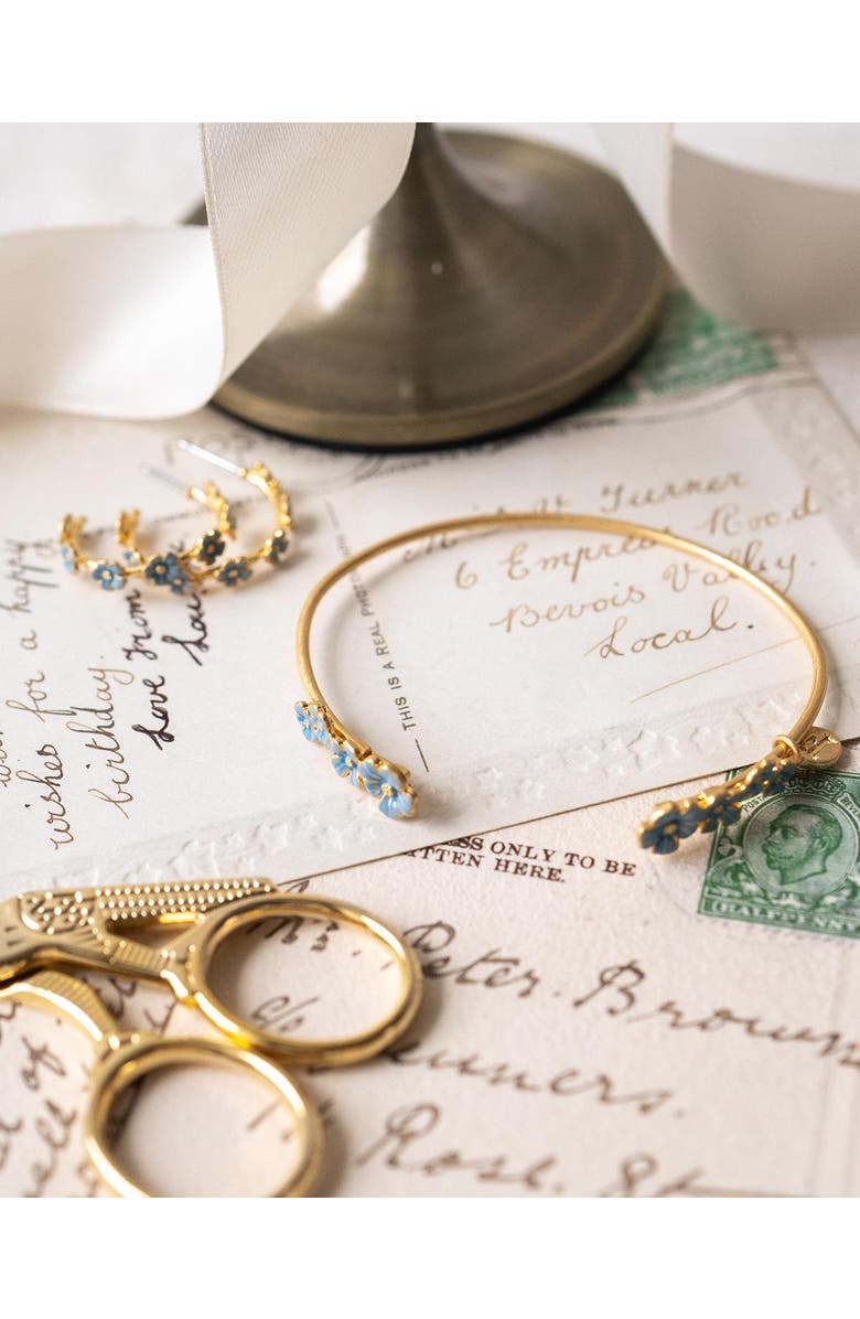 Fable England Forget-Me-Not Bangle, Alternate, color, Blue & Gold