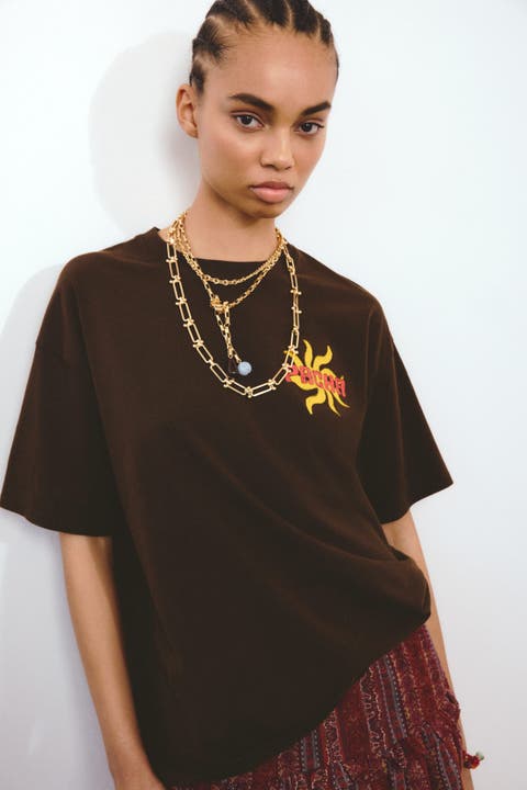 Oversized t-shirt with printed motif