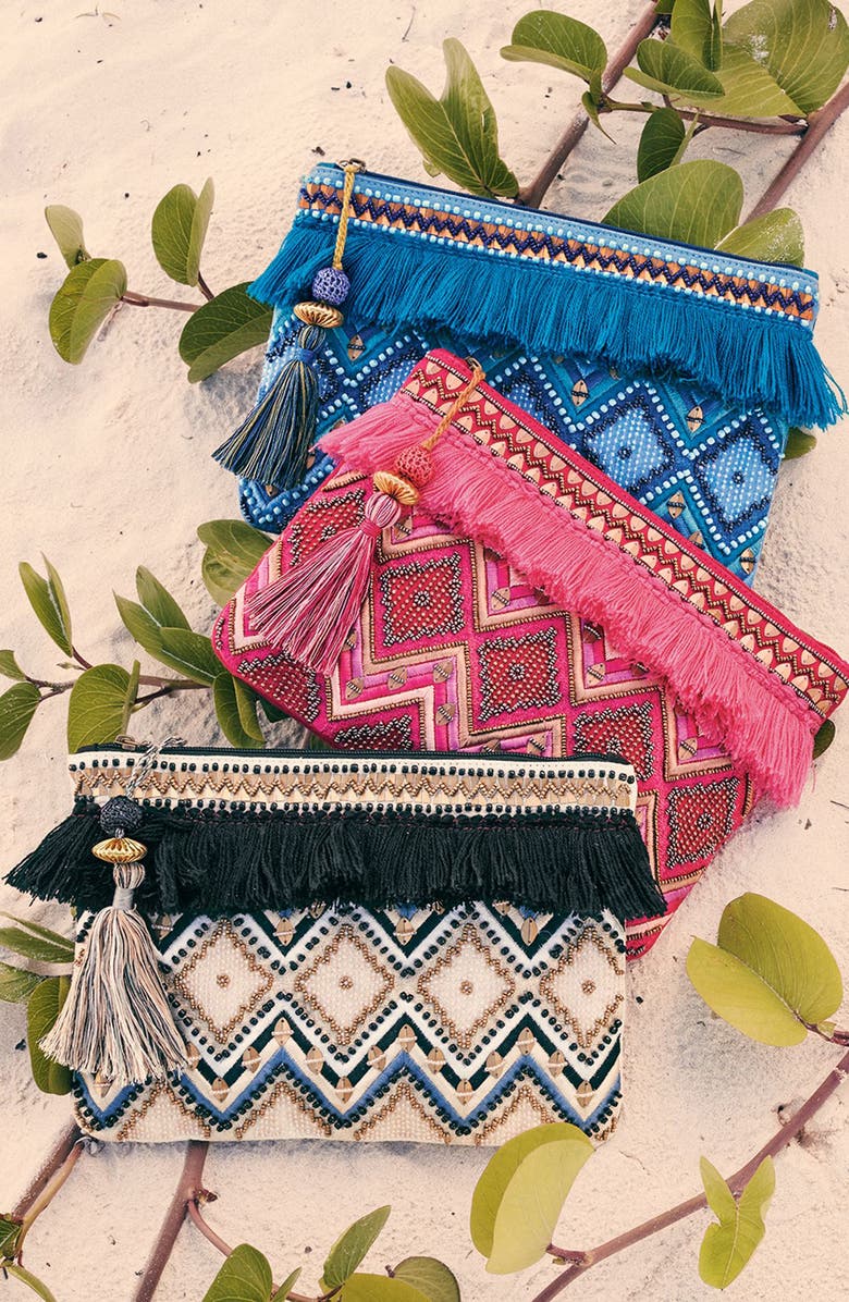 STEVEN by Steve Madden Jsuzzana Fringe Clutch, Alternate, color,