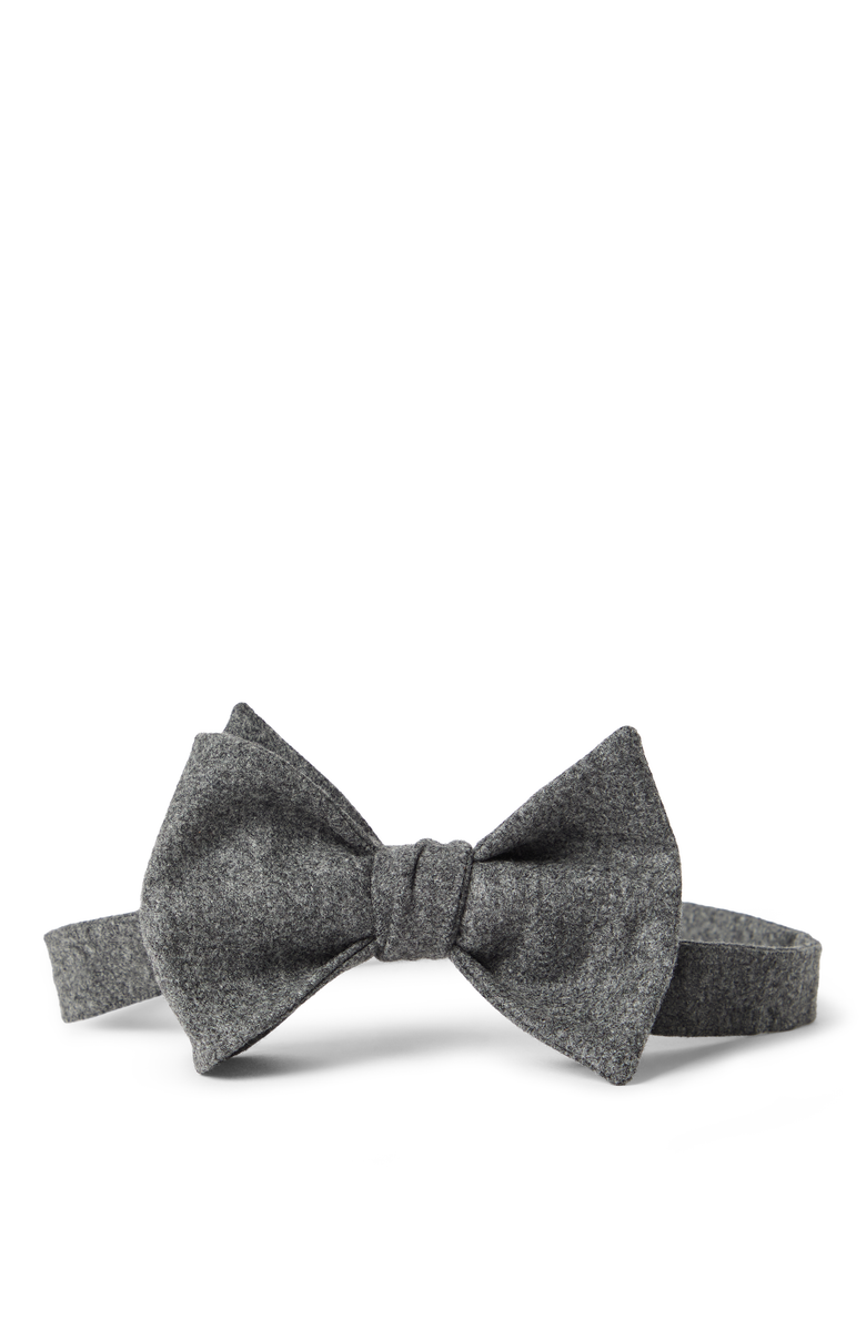 Brunello Cucinelli Flannel bowtie, Main, color, Dark Grey