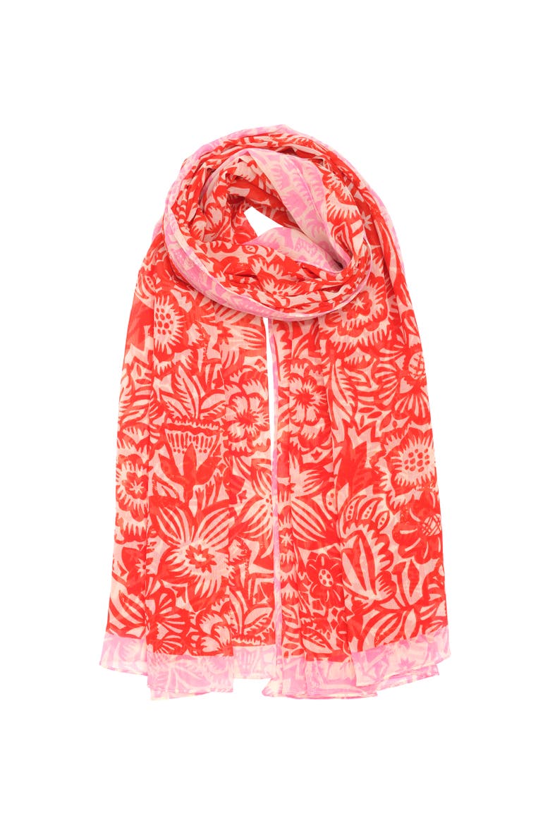 Bay Floral Sarong, Alternate, color, Red Clay