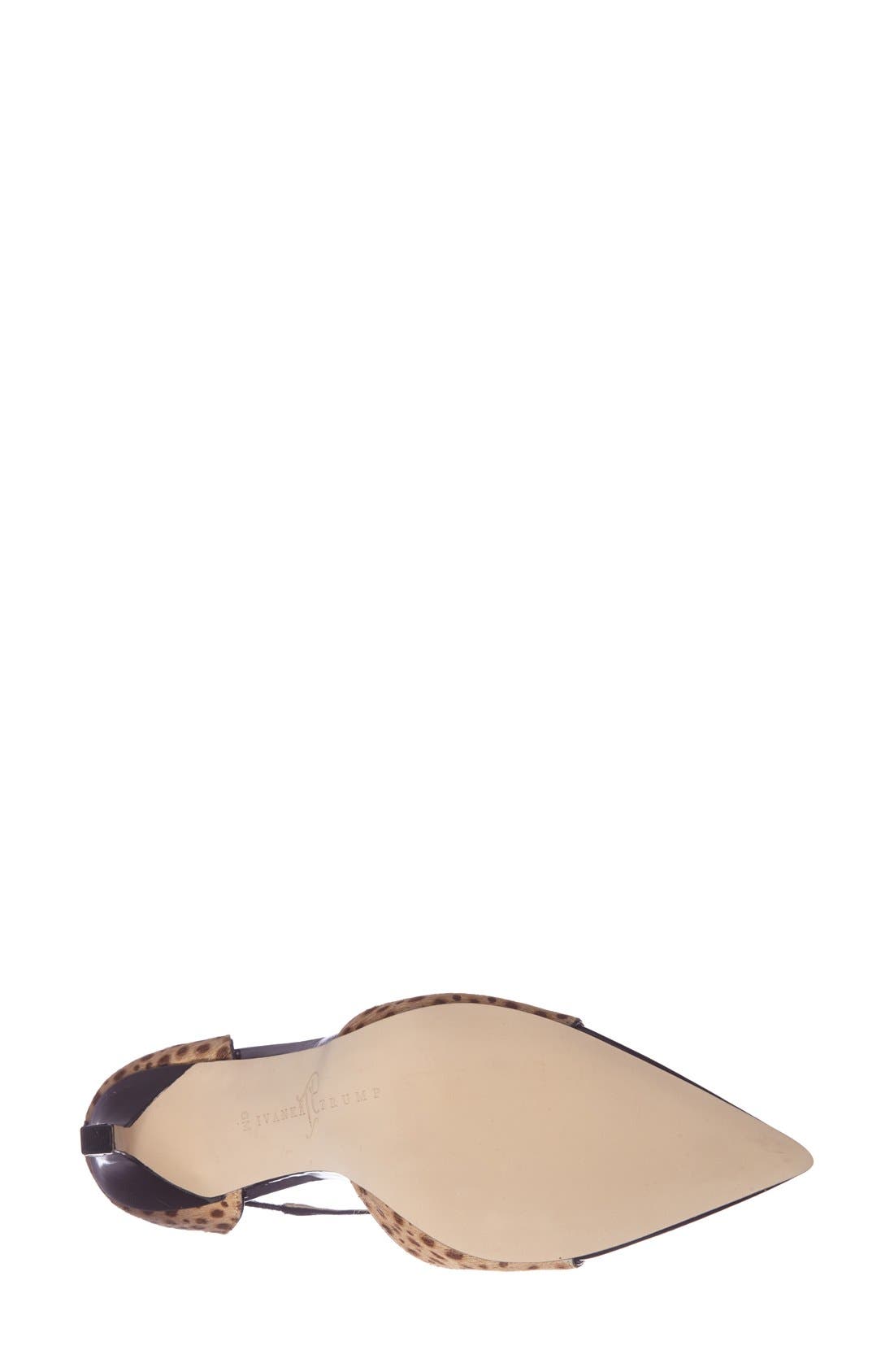 'Camela' T-Strap Calf Hair Pump, Alternate, color, ANIMAL/ BLACK