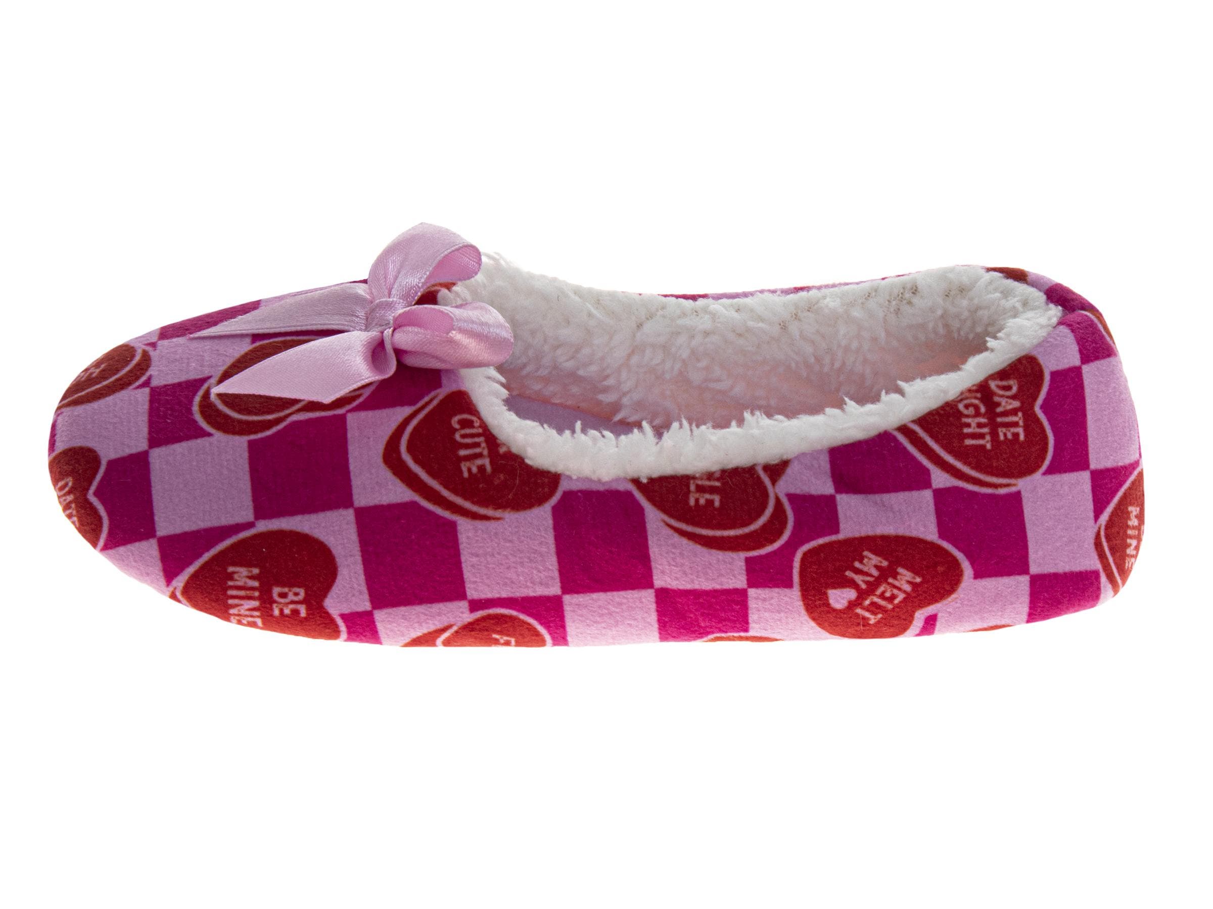 SweetHearts Plush Pink Slippers 11-5, Alternate, color, Pink Red