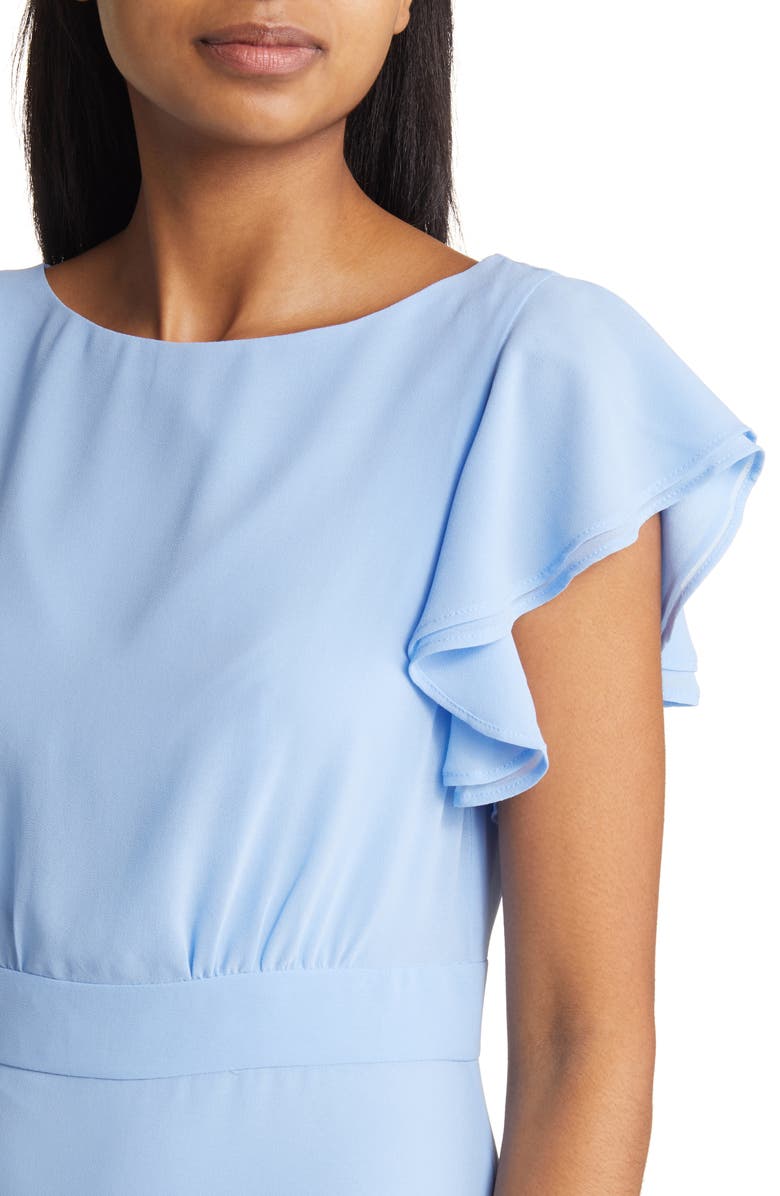 Eliza J Flutter Sleeve Tiered Ruffle Dress, Alternate, color, 