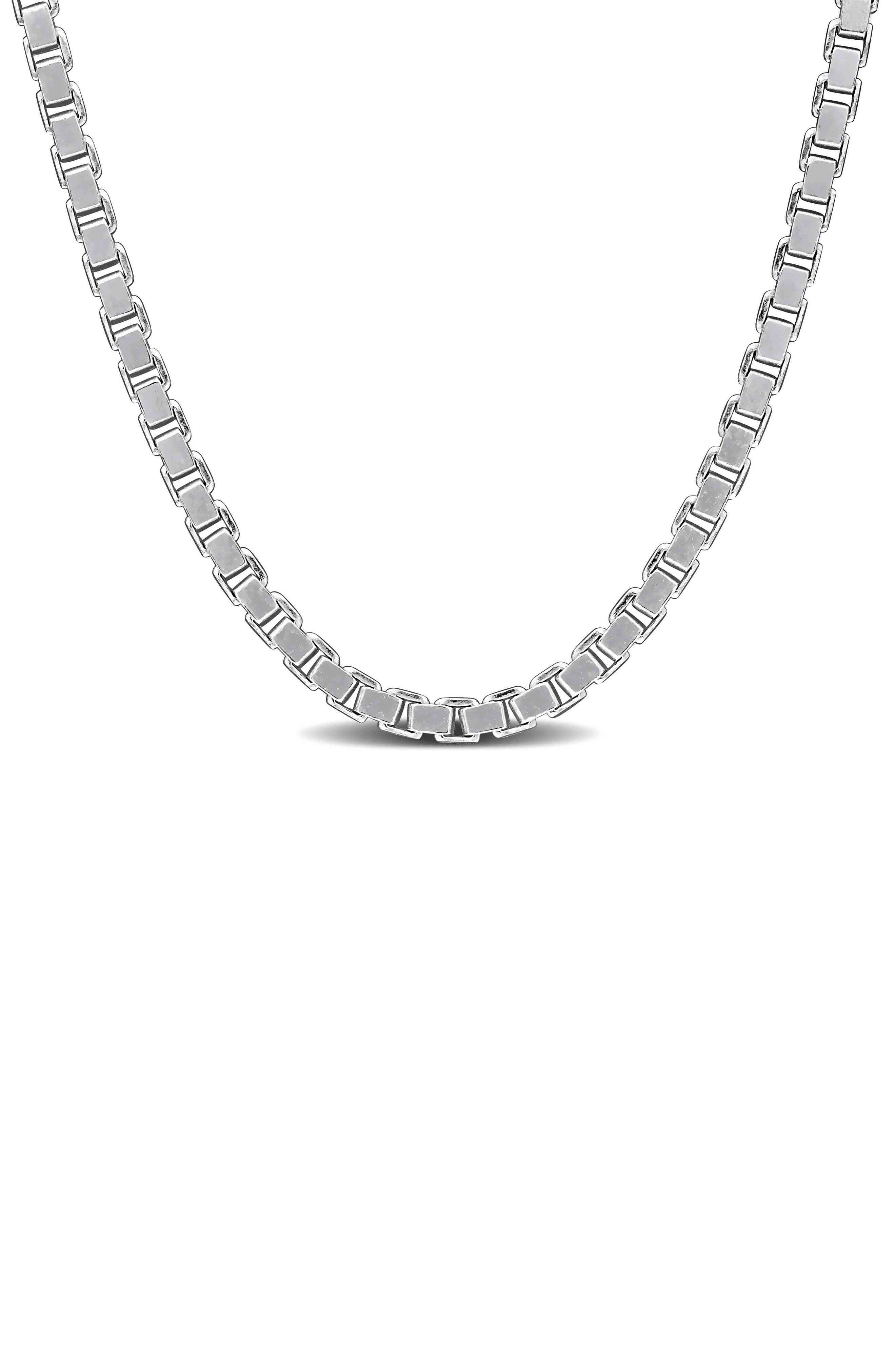 DELMAR Box Link Chain Necklace, 1.90mm