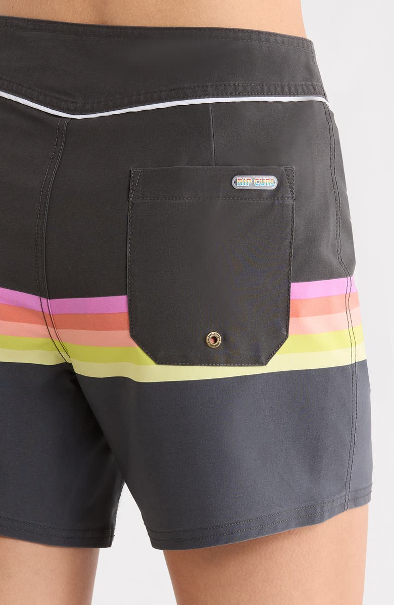 Rip Curl Surf Stripe Board Shorts, Alternate, color, Black