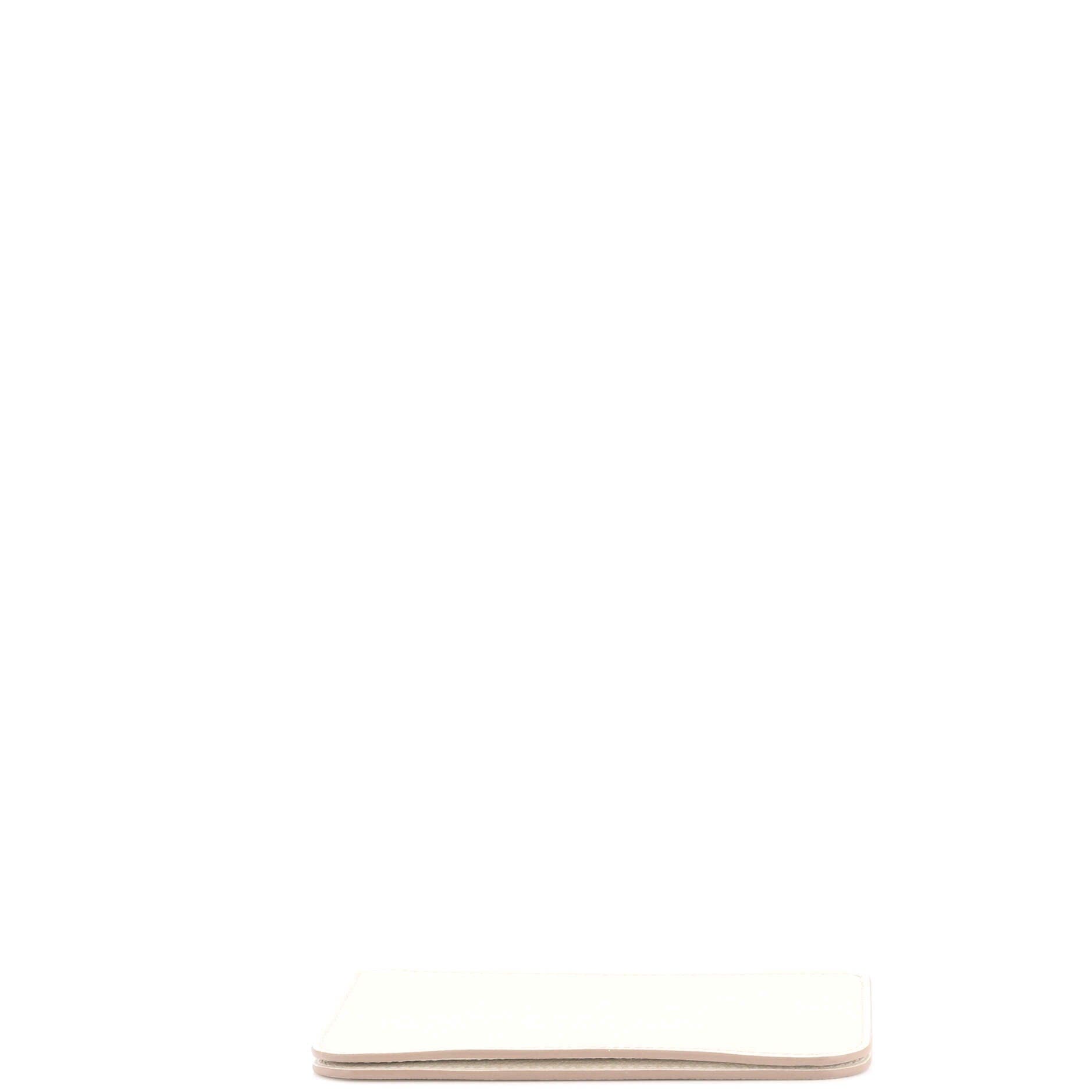 Zipengo Chaine d'Ancre Zip Card Holder Leather, Alternate, color, White