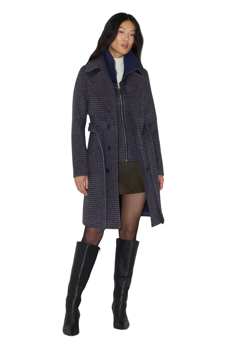 Fabianne Double Breasted Wool Blend Coat, Alternate, color, ANTIQUE ROSE