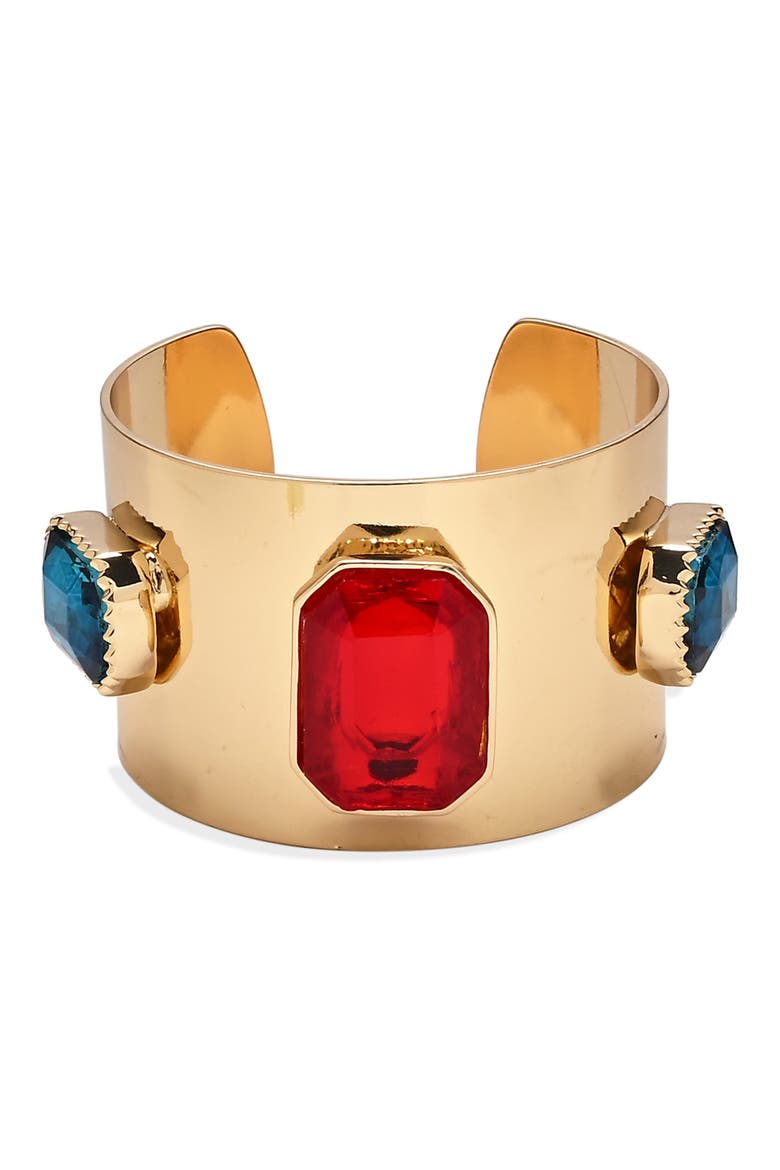 Fire & Ice Cuff Bracelet, Main, color, GOLD