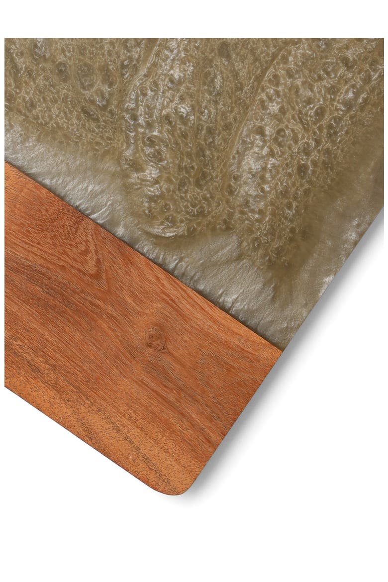 Wood & Resin Cheese Board, Alternate, color, BROWN