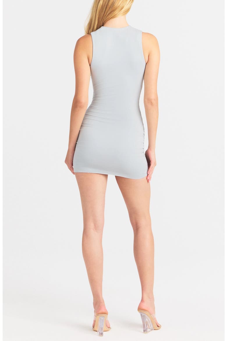 Cupro Jersey Wrap Minidress, Alternate, color, PEARL