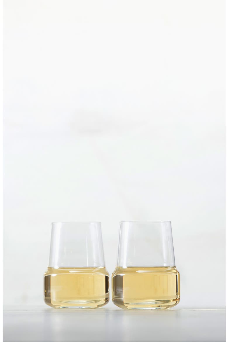 Level Set of 2 White Wine Glasses, Alternate, color, CLEAR