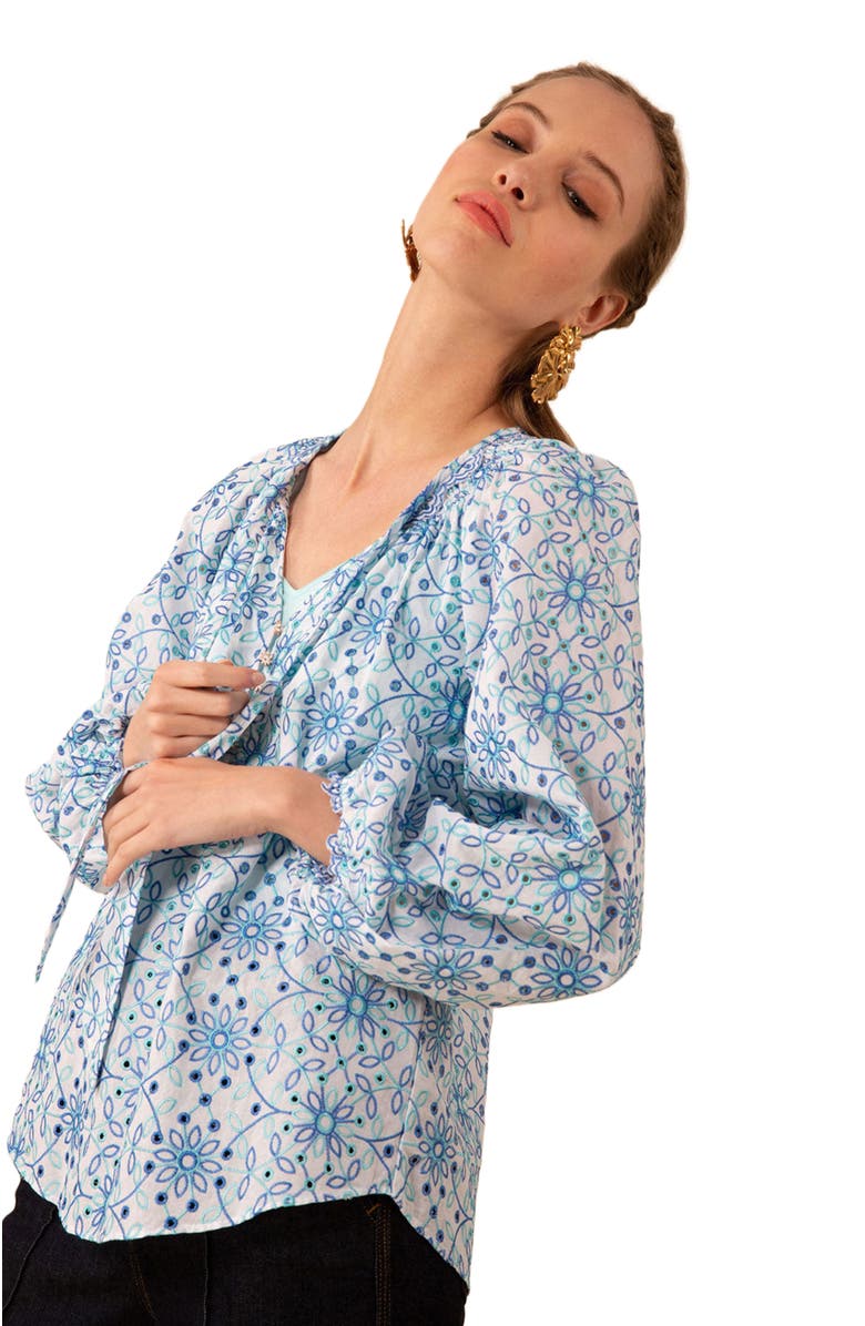 Hale Bob Arianna Eyelet Top, Main, color, 