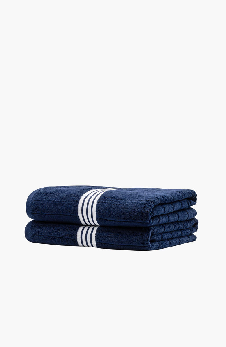 Italic Nautilus 2-Piece Bath Sheet Set, Alternate, color, Navy / White