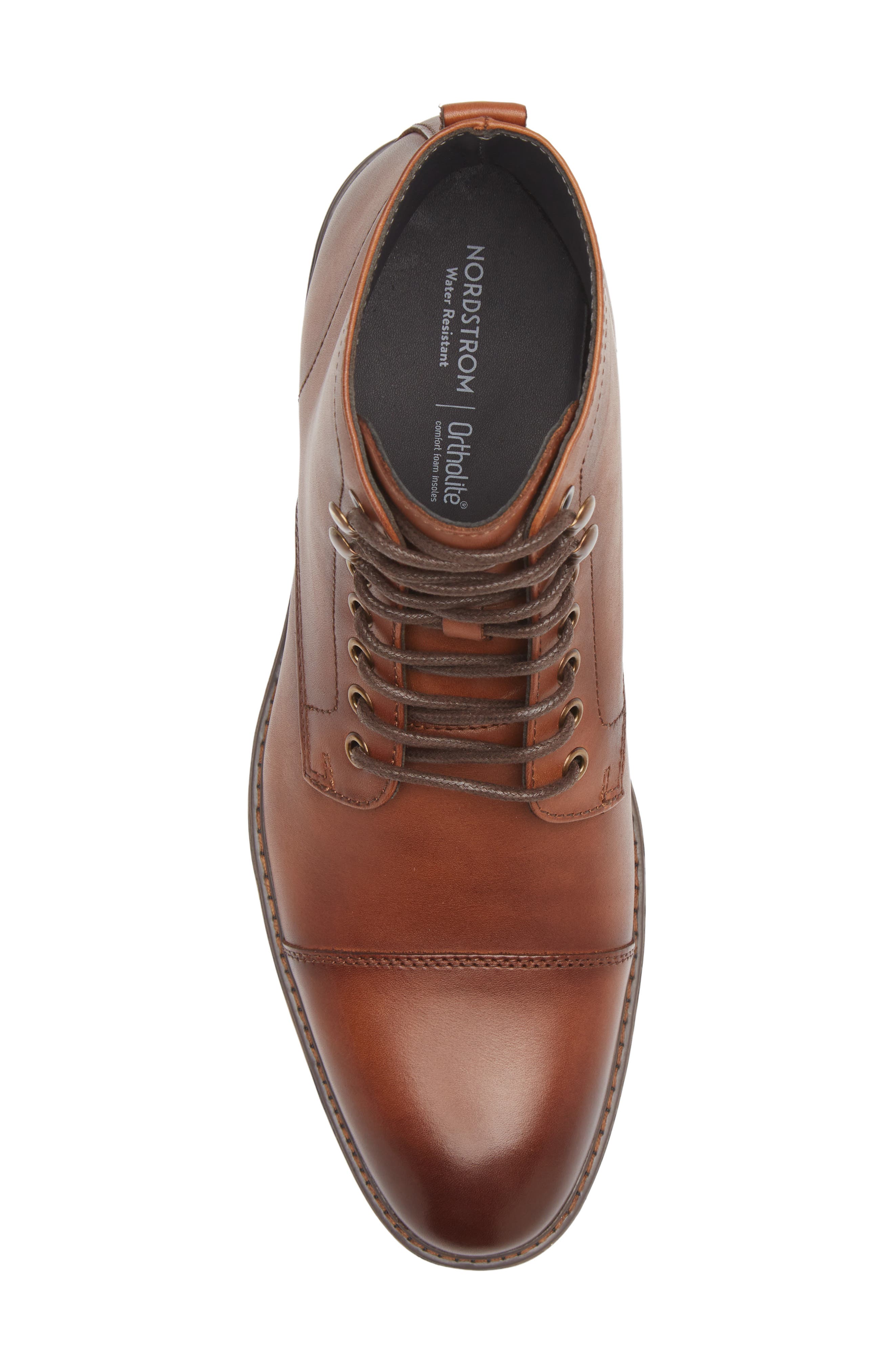 Haddon Cap Toe Boot, Alternate, color, BROWN