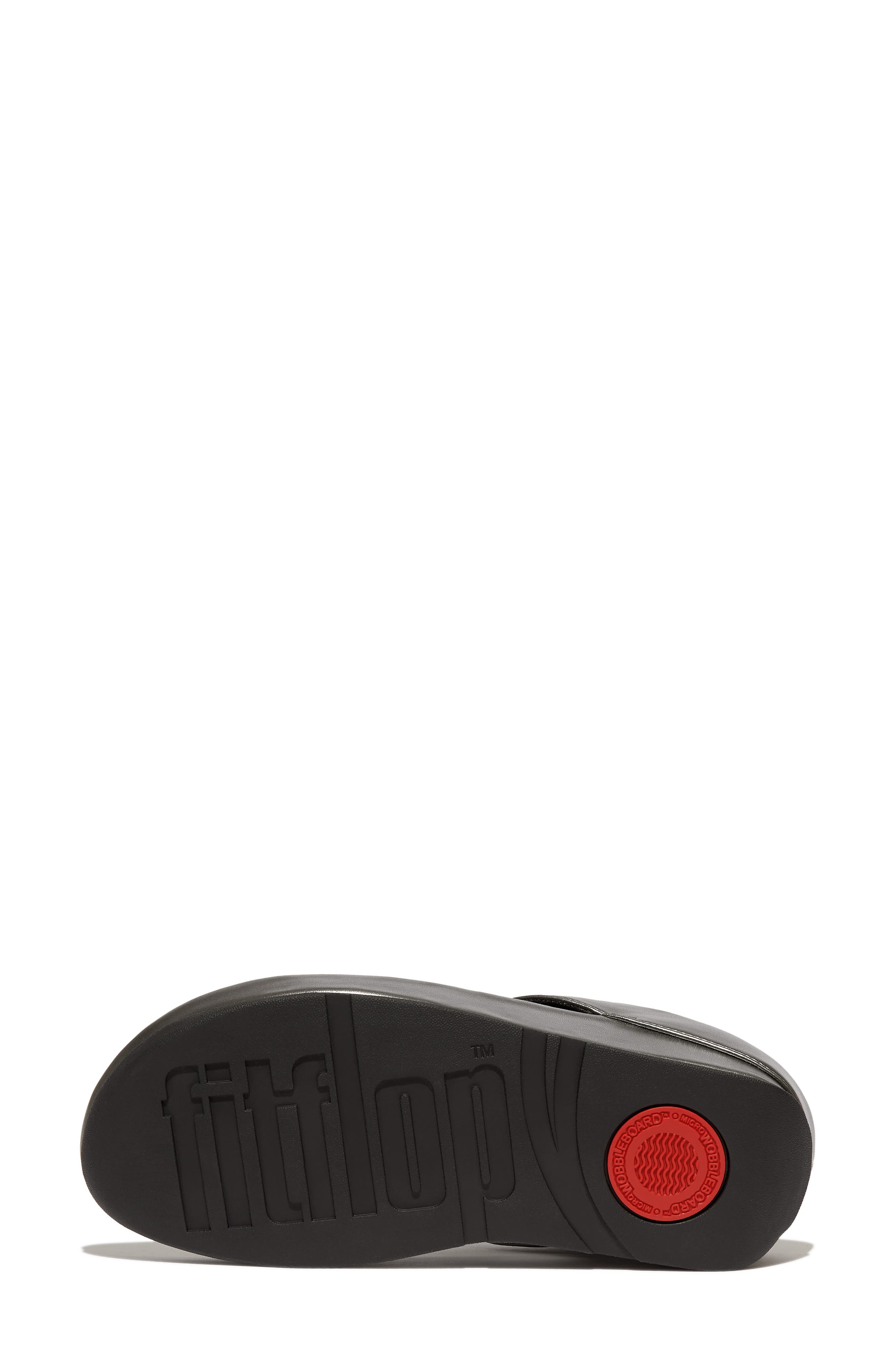 FitFlop Rumba Beaded Wedge Flip Flop, Alternate, color, Pewter Black