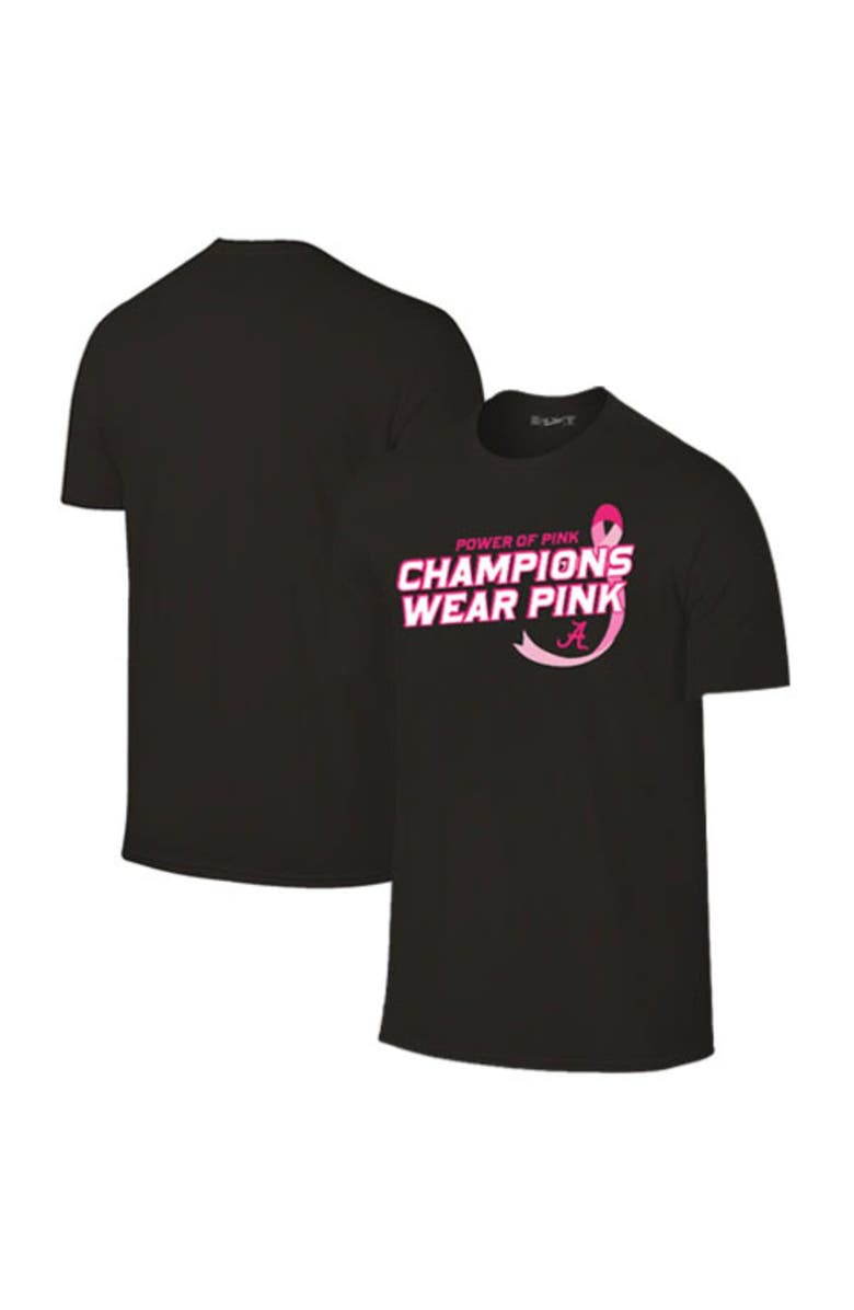 WEEZABI Unisex Black Alabama Crimson Tide Power of Pink Breast Cancer T-Shirt, Main, color, 