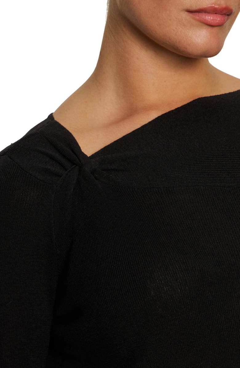Sanctuary Shoulder Twist Long Sleeve Top, Alternate, color, Black