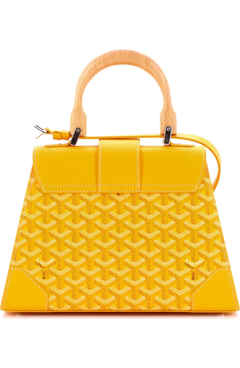Pre-Owned Goyard Saigon Top Handle Bag Coated Canvas with Leather PM, Alternate, color, Yellow