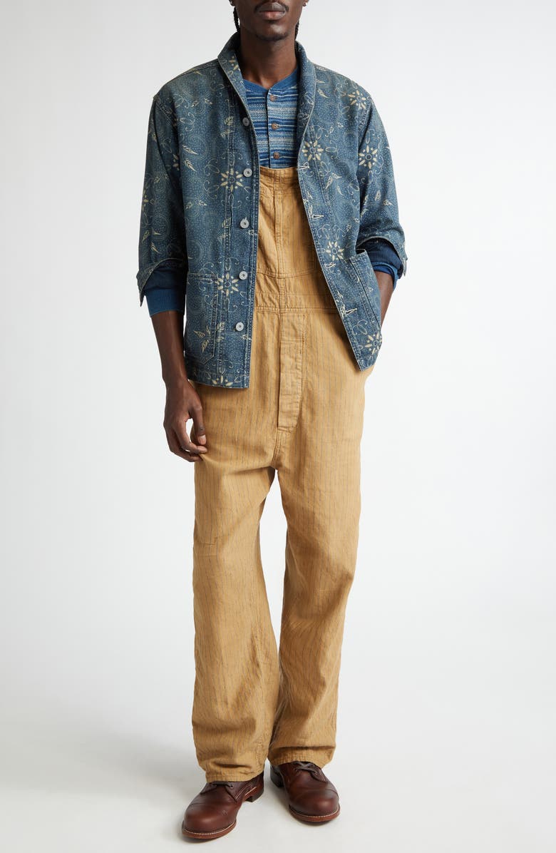 Double RL Indigo Print Woven Overshirt, Alternate, color, Rl-748 Indigo/ White Multi